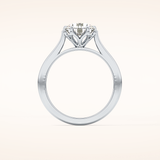1.62 CT Round Shaped Solitaire Moissanite Engagement Ring