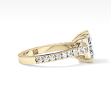 Emerald Pave Lab Grown Diamond Engagement Ring