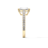 Emerald Pave Lab Grown Diamond Engagement Ring