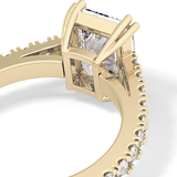 Emerald Pave Lab Grown Diamond Engagement Ring