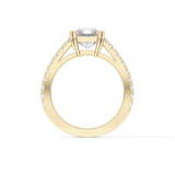 Emerald Pave Lab Grown Diamond Engagement Ring