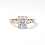 Emerald Pave Lab Grown Diamond Engagement Ring