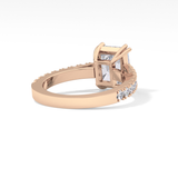 Emerald Pave Lab Grown Diamond Engagement Ring