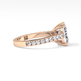 Emerald Pave Lab Grown Diamond Engagement Ring