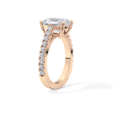 Emerald Pave Lab Grown Diamond Engagement Ring