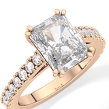 Emerald Pave Lab Grown Diamond Engagement Ring