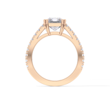 Emerald Pave Lab Grown Diamond Engagement Ring