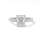 Emerald Pave Lab Grown Diamond Engagement Ring