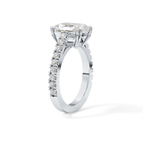 Emerald Pave Lab Grown Diamond Engagement Ring