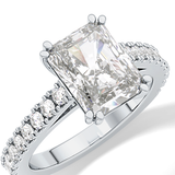 Emerald Pave Lab Grown Diamond Engagement Ring