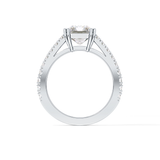 Emerald Pave Lab Grown Diamond Engagement Ring