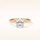 1.67 CT Oval Shaped Solitaire Moissanite Engagement Ring