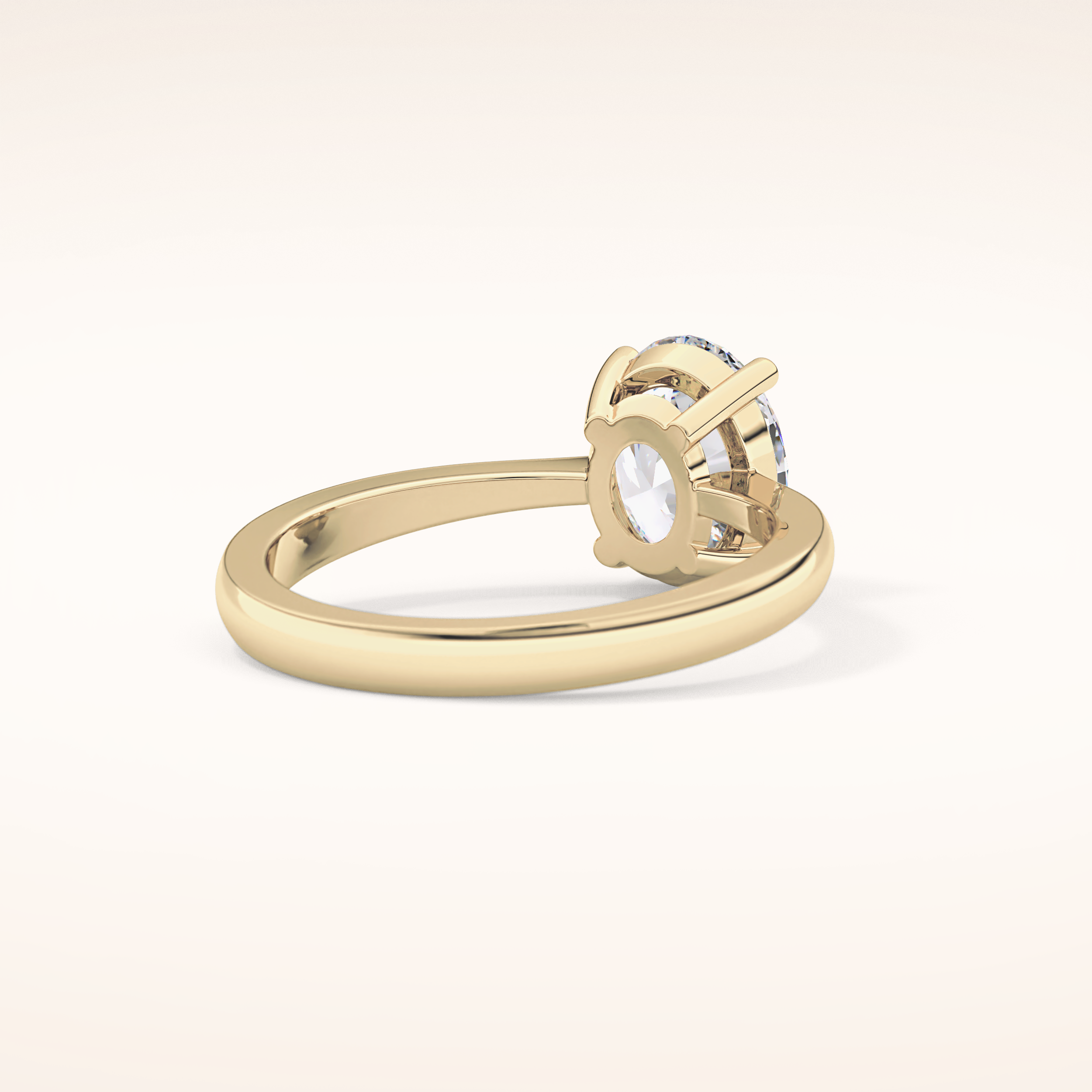 1.67 CT Oval Shaped Solitaire Moissanite Engagement Ring