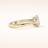 1.67 CT Oval Shaped Solitaire Moissanite Engagement Ring