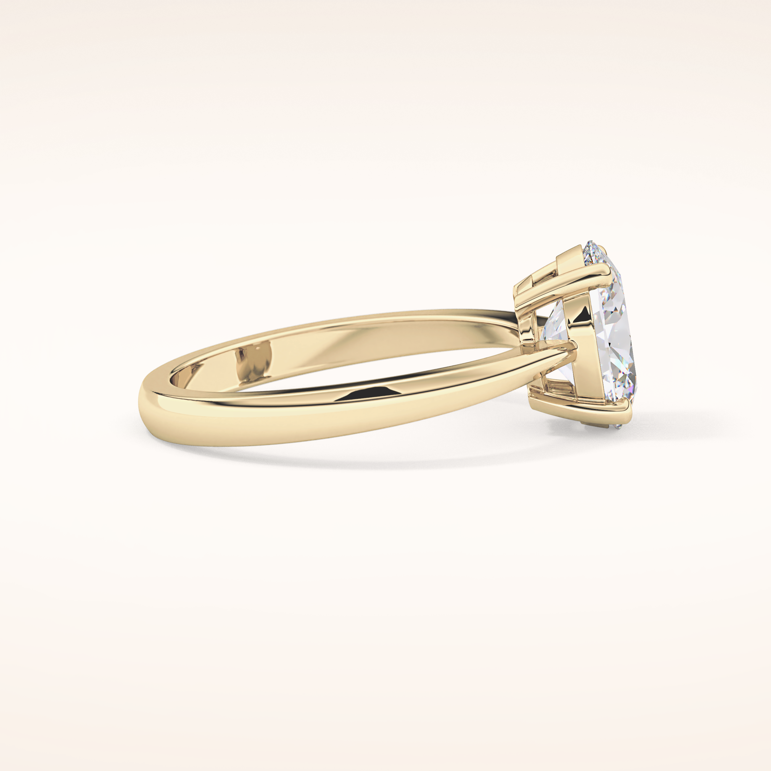 1.67 CT Oval Shaped Solitaire Moissanite Engagement Ring