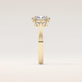 1.67 CT Oval Shaped Solitaire Moissanite Engagement Ring