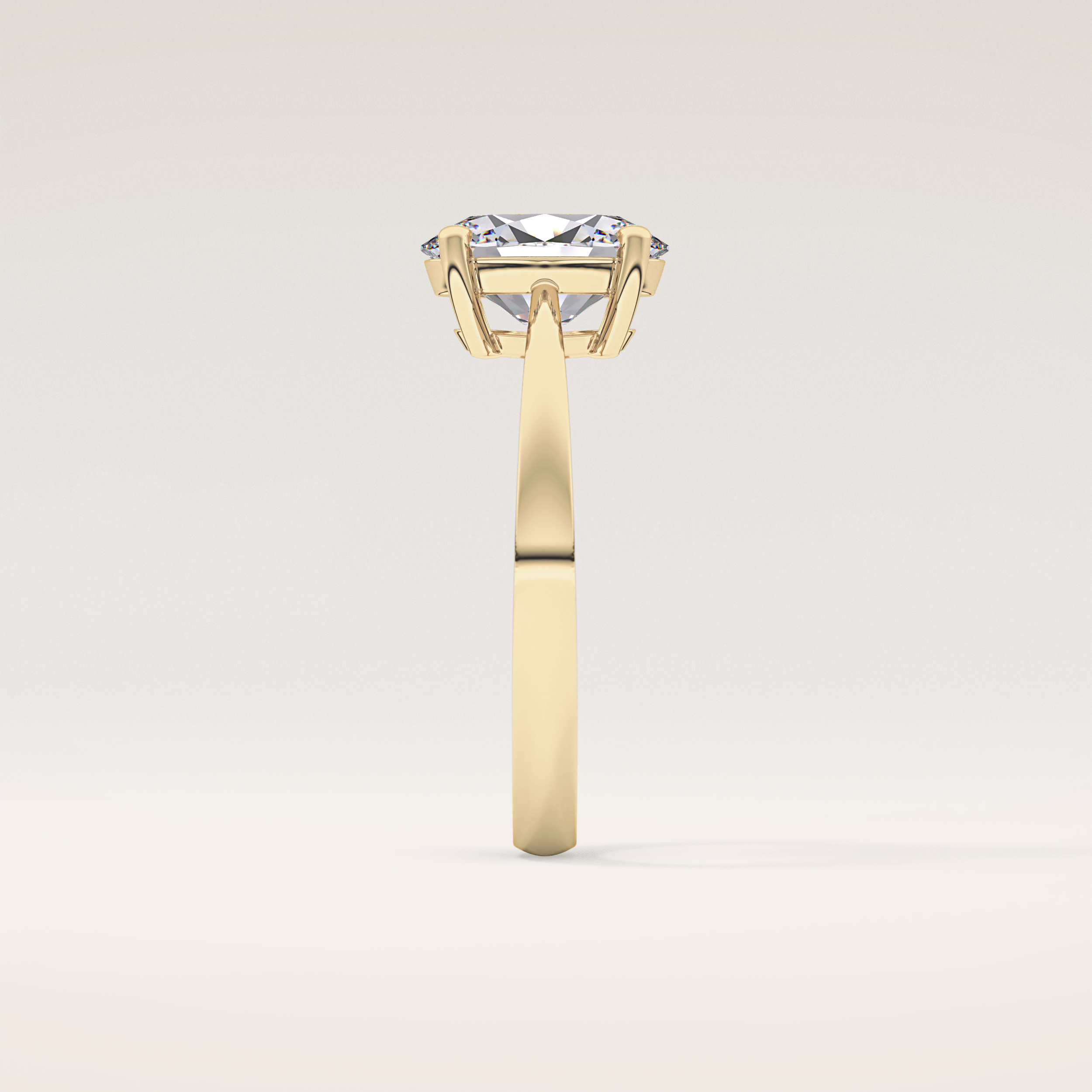 1.67 CT Oval Shaped Solitaire Moissanite Engagement Ring