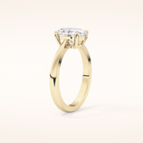 1.67 CT Oval Shaped Solitaire Moissanite Engagement Ring