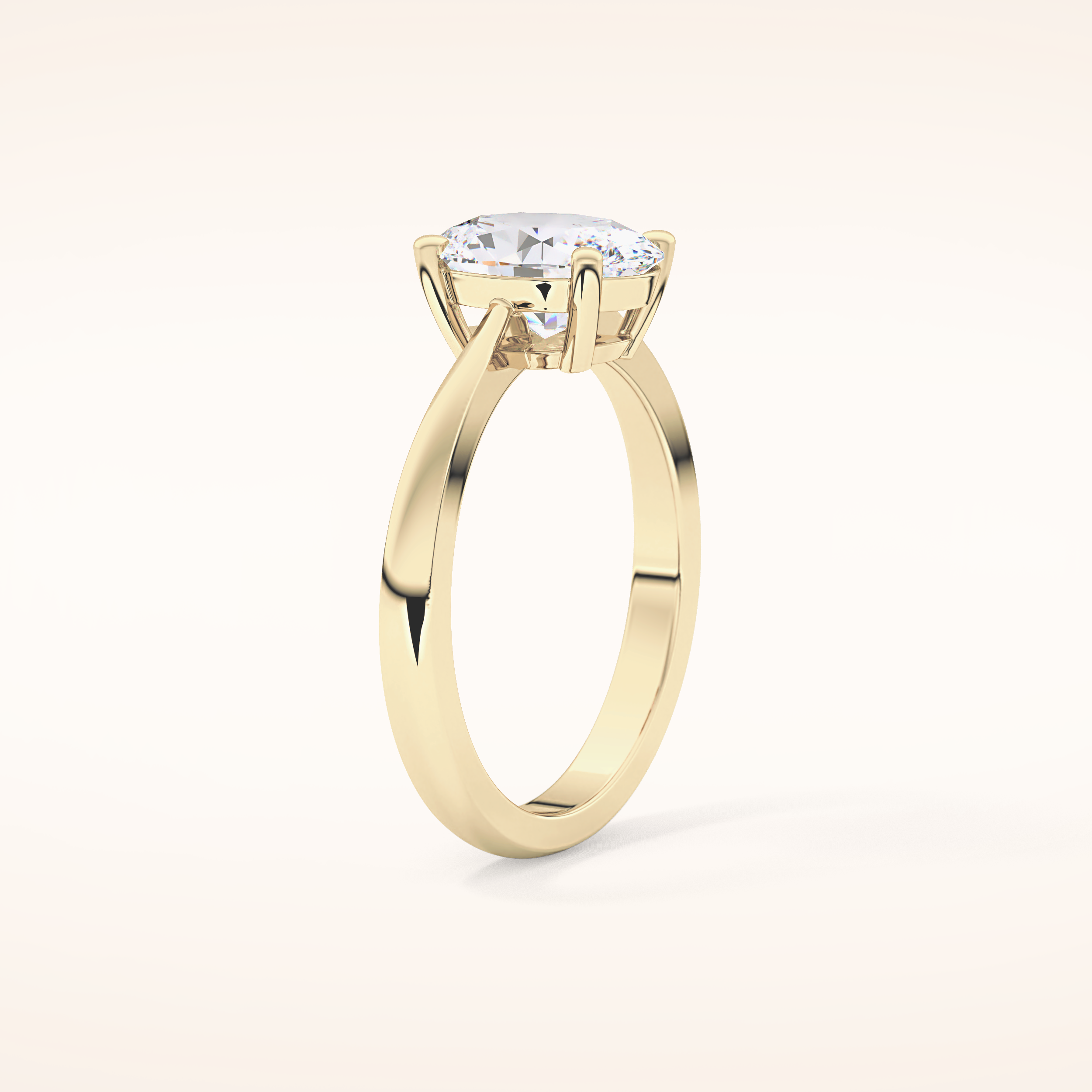 1.67 CT Oval Shaped Solitaire Moissanite Engagement Ring