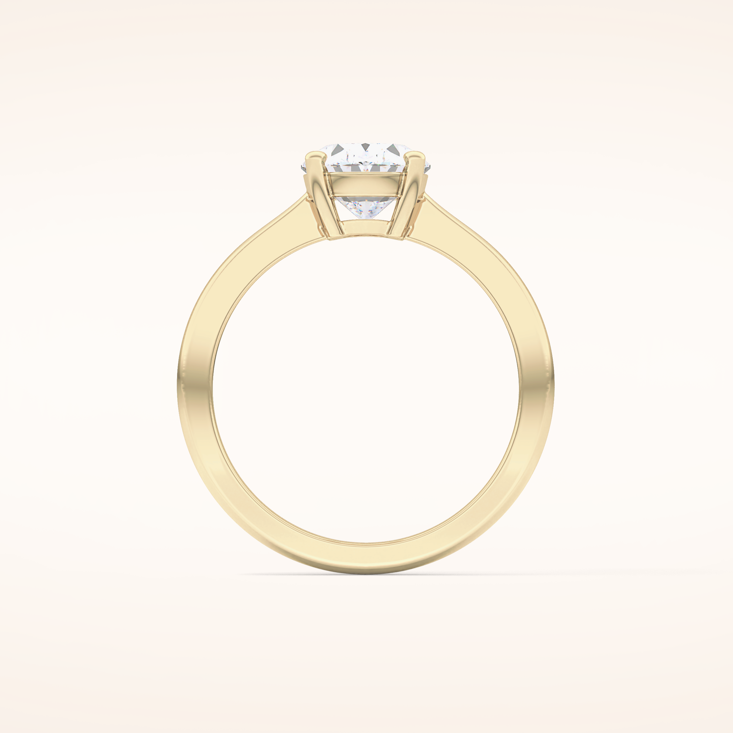 1.67 CT Oval Shaped Solitaire Moissanite Engagement Ring