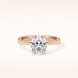1.67 CT Oval Shaped Solitaire Moissanite Engagement Ring