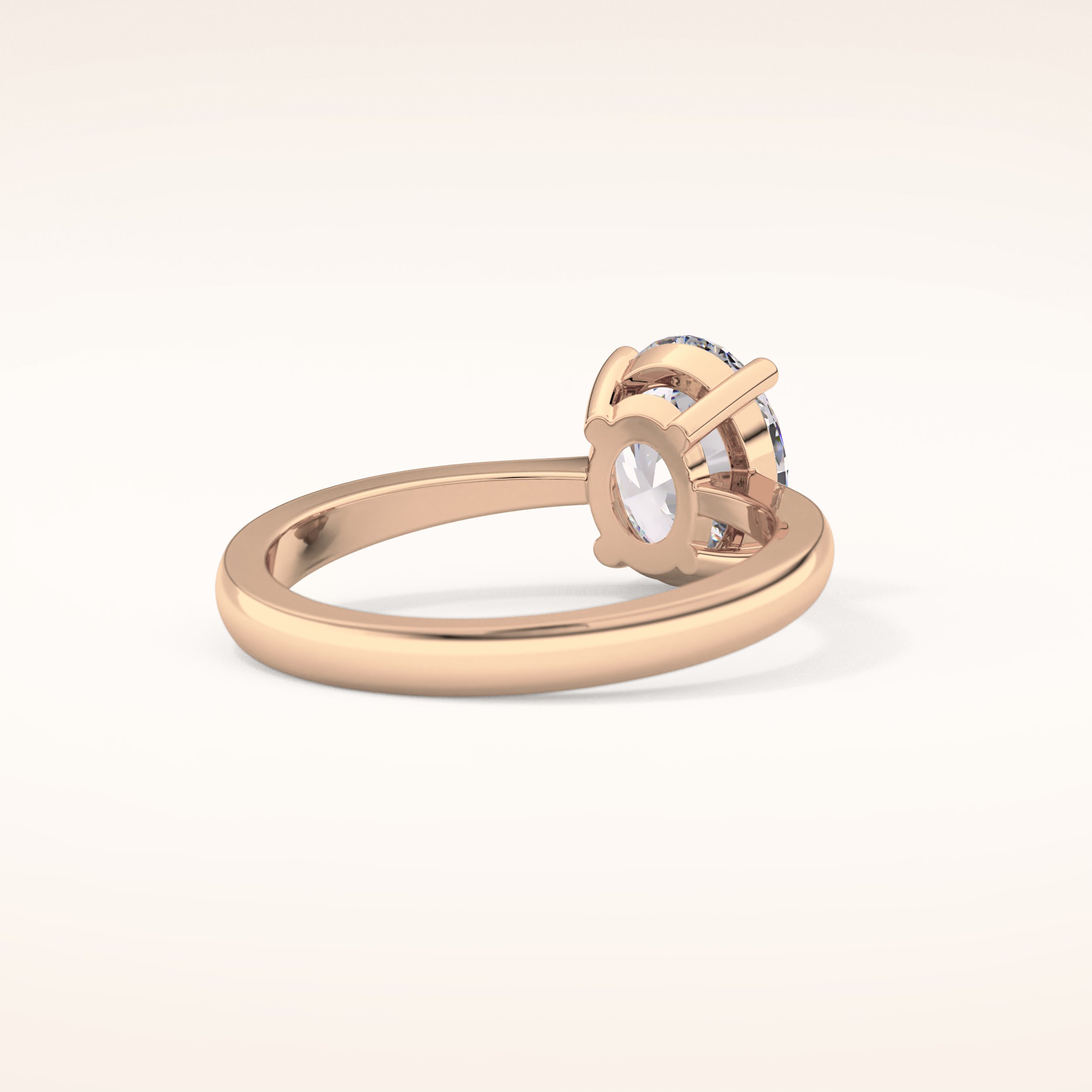 1.67 CT Oval Shaped Solitaire Moissanite Engagement Ring