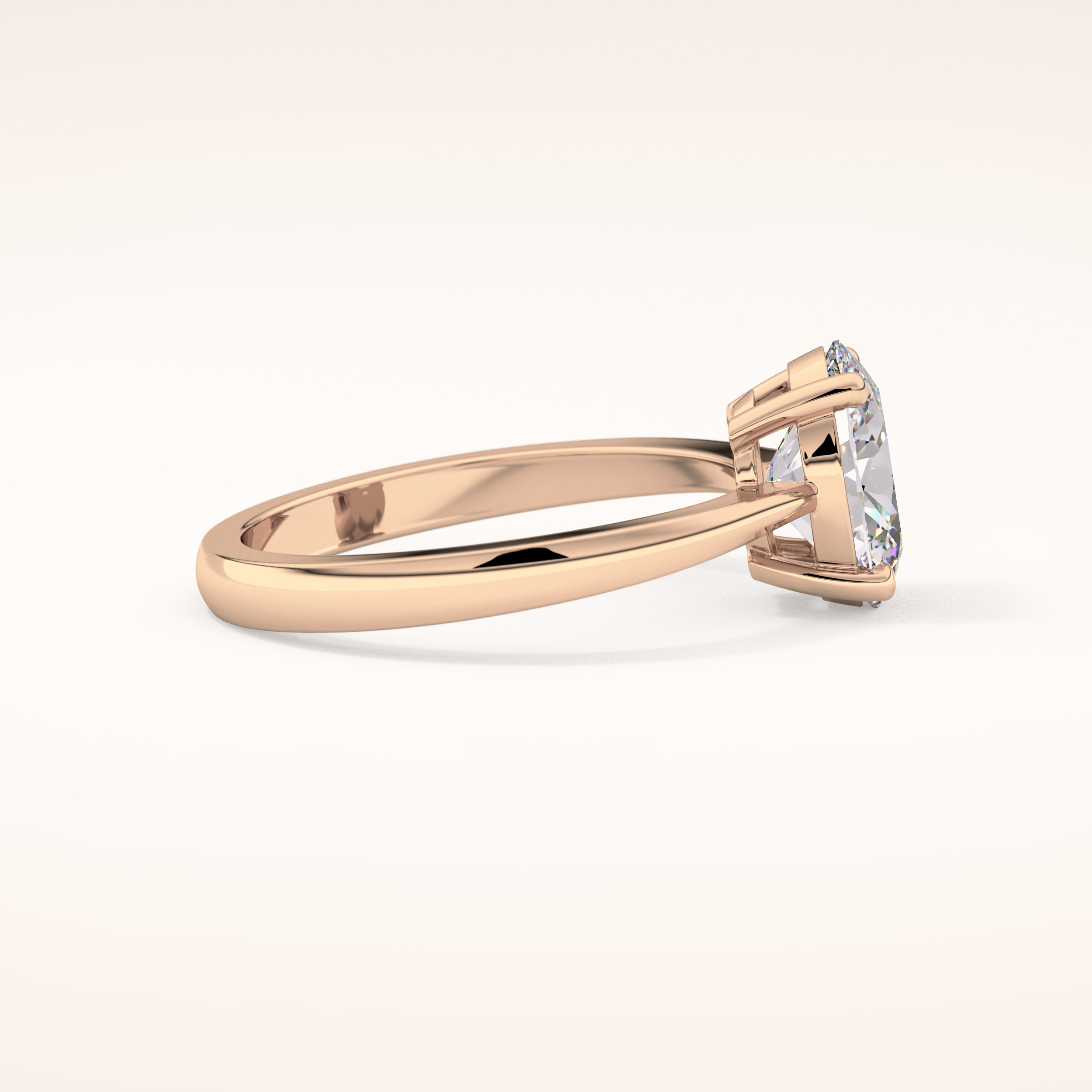 1.67 CT Oval Shaped Solitaire Moissanite Engagement Ring