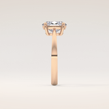 1.67 CT Oval Shaped Solitaire Moissanite Engagement Ring