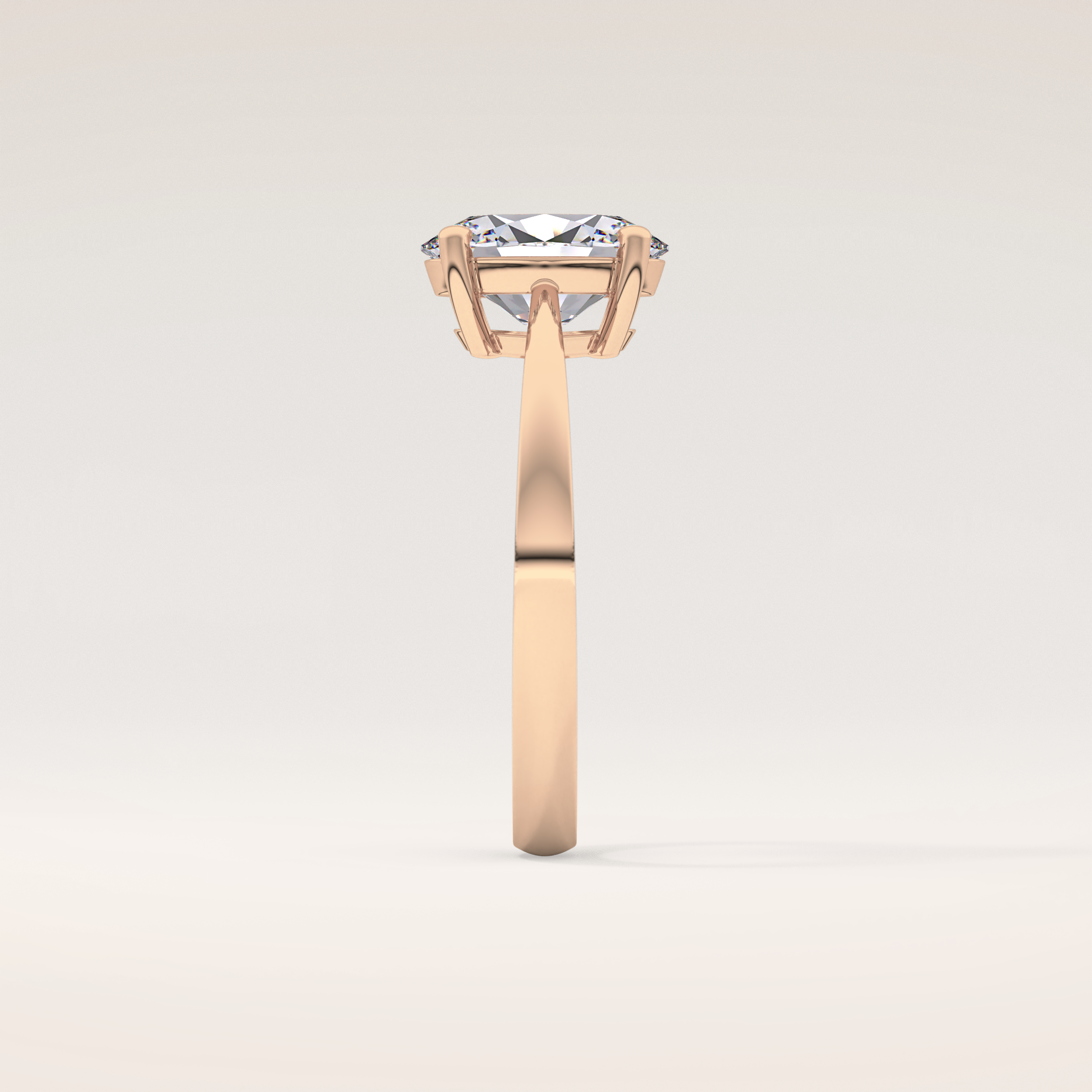 1.67 CT Oval Shaped Solitaire Moissanite Engagement Ring
