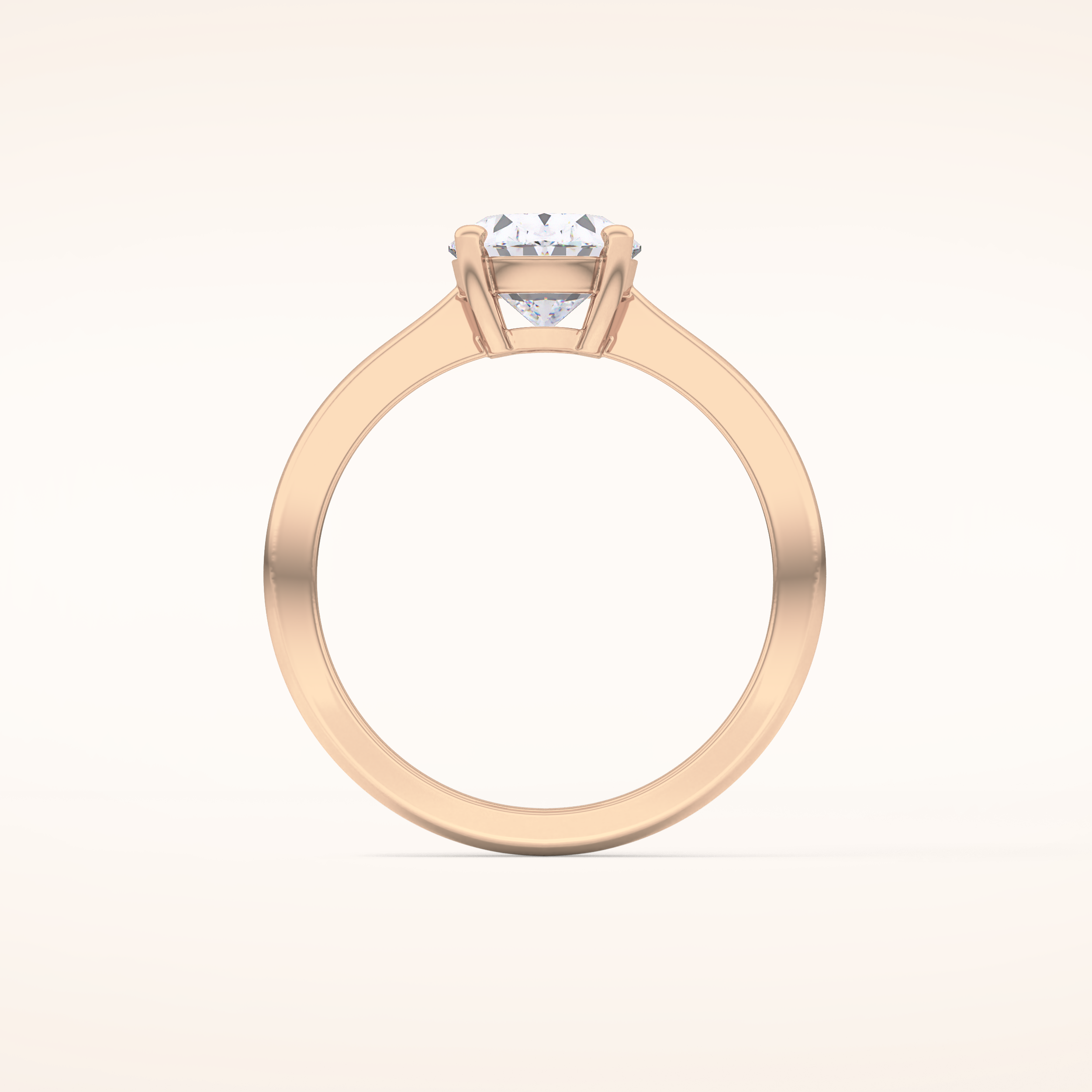 1.67 CT Oval Shaped Solitaire Moissanite Engagement Ring