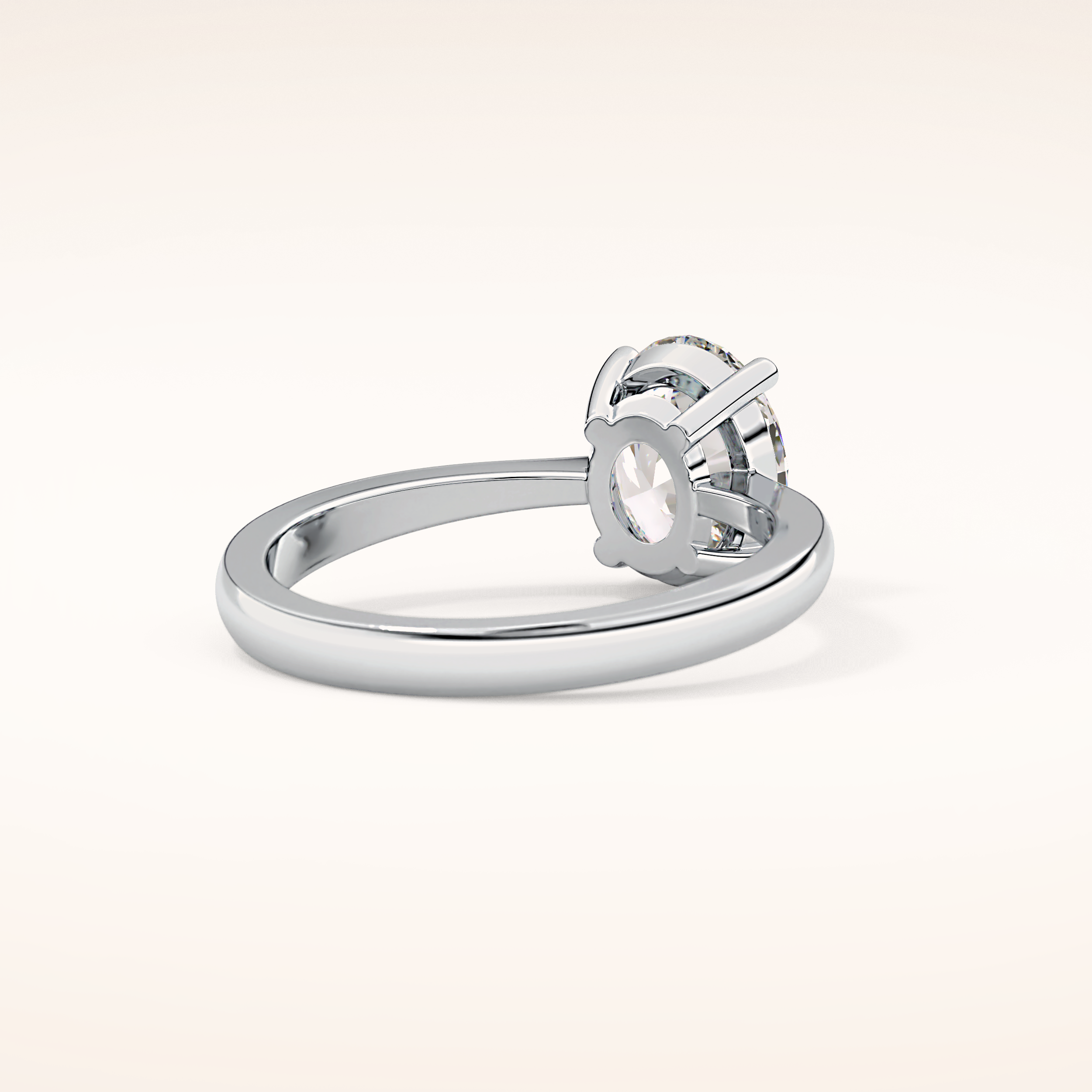 1.67 CT Oval Shaped Solitaire Moissanite Engagement Ring
