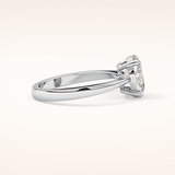 1.67 CT Oval Shaped Solitaire Moissanite Engagement Ring