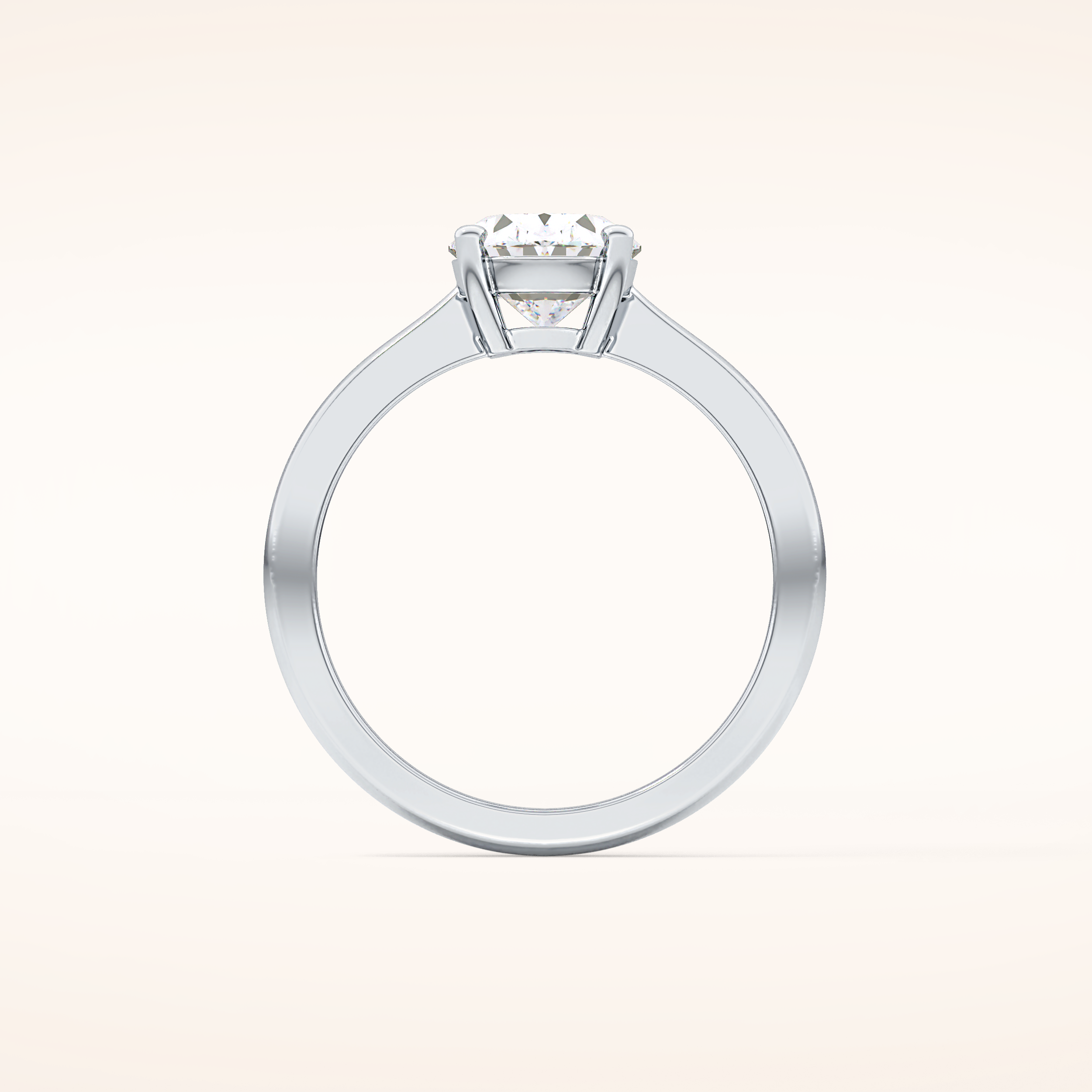 1.67 CT Oval Shaped Solitaire Moissanite Engagement Ring