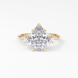Pear Three Stone Lab Grown Diamond Engagement Ring