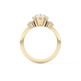 Pear Three Stone Lab Grown Diamond Engagement Ring