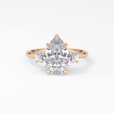 Pear Three Stone Lab Grown Diamond Engagement Ring