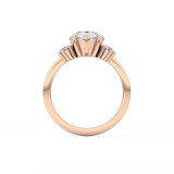 Pear Three Stone Lab Grown Diamond Engagement Ring