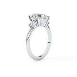 Pear Three Stone Lab Grown Diamond Engagement Ring