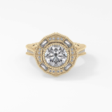 Round Cluster Lab Grown Diamond Engagement Ring