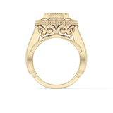 Round Cluster Lab Grown Diamond Engagement Ring