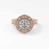 Round Cluster Lab Grown Diamond Engagement Ring