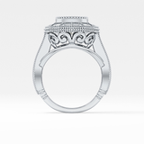 Round Cluster Lab Grown Diamond Engagement Ring