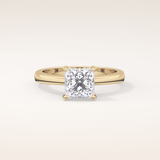 1.72 CT Princess Shaped Solitaire Moissanite Engagement Ring