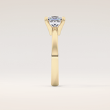 1.72 CT Princess Shaped Solitaire Moissanite Engagement Ring