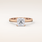 1.72 CT Princess Shaped Solitaire Moissanite Engagement Ring
