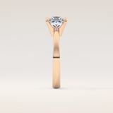 1.72 CT Princess Shaped Solitaire Moissanite Engagement Ring