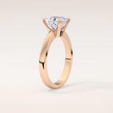 1.72 CT Princess Shaped Solitaire Moissanite Engagement Ring