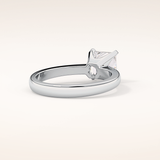 1.72 CT Princess Shaped Solitaire Moissanite Engagement Ring