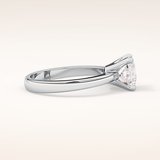 1.72 CT Princess Shaped Solitaire Moissanite Engagement Ring