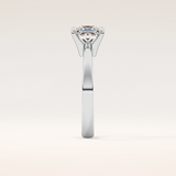 1.72 CT Princess Shaped Solitaire Moissanite Engagement Ring